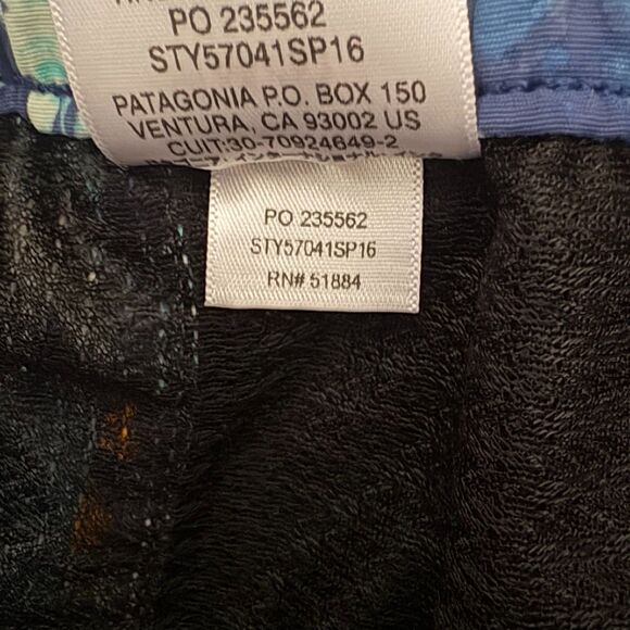 Patagonia Barely Baggies 2.5" Inseam Shorts Neo Tropics Channel Blue Size Small - Picture 6 of 6